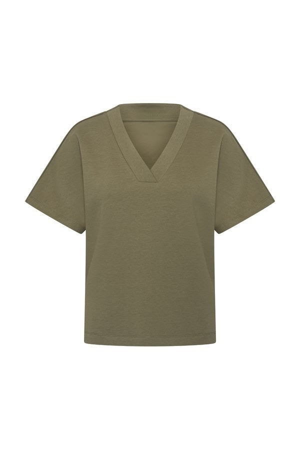Top Sweat V-Neck Olive 251040