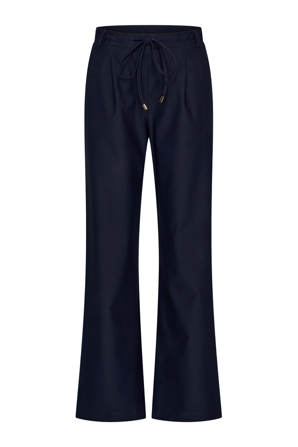 Twill Broek met plooi- Dark Blue