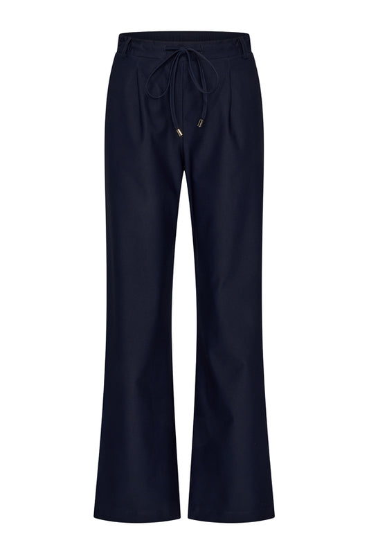 Twill Broek met plooi- Dark Blue