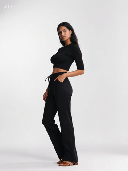 Twill Broek- Zwart